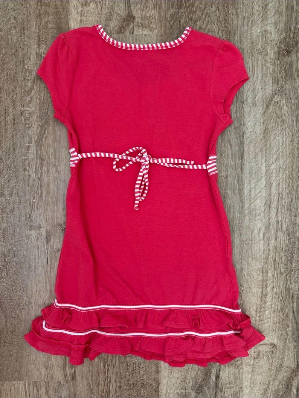 Justice Girls Layered Ruffle Dress with Striped and Back Tie Waist